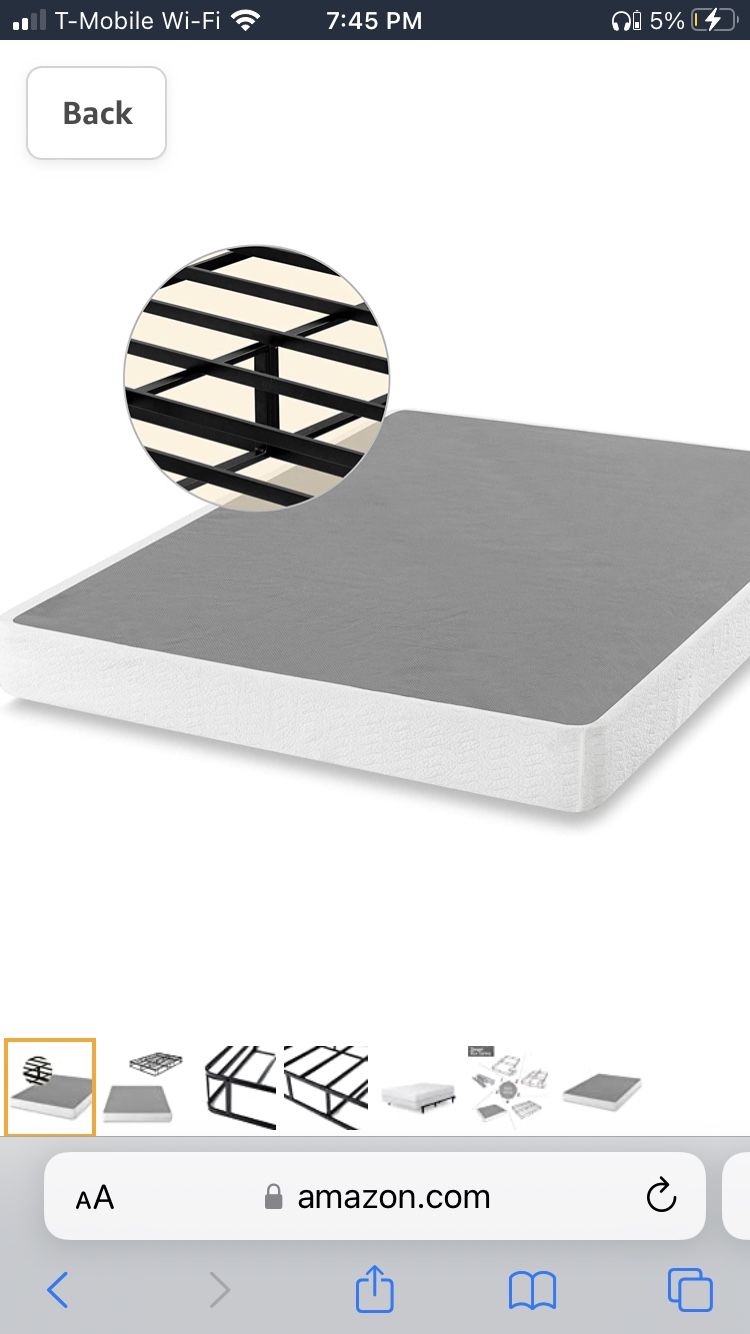 ZINUS 7 Inch Metal Smart Box Spring / Mattress Foundation / Strong Metal Frame / Easy Assembly, Twin