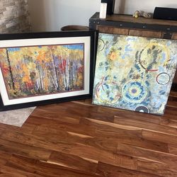 Large Wall Art Bundle – 4 Pieces – Modern Abstract & Landscape Decor