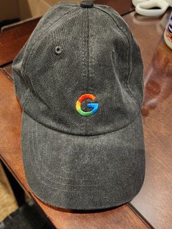 Official Google Embroidered "G" Logo Hat - Brand New Mineral Wash Dad Cap with Leather Strap