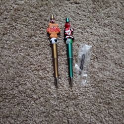 Beaded Pens ( Santa And Love Bear)