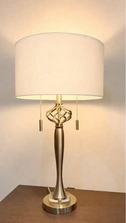 2-Modern Table Lamp with Brushed Nickel Base