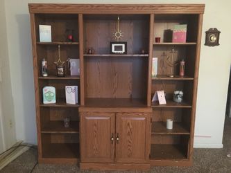 Wood entertainment center