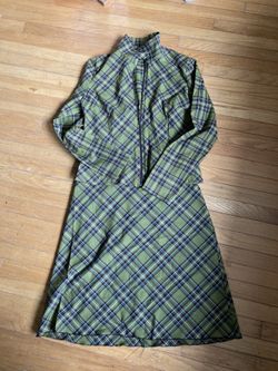 2pc  Girls  Plaid Skirt Set 