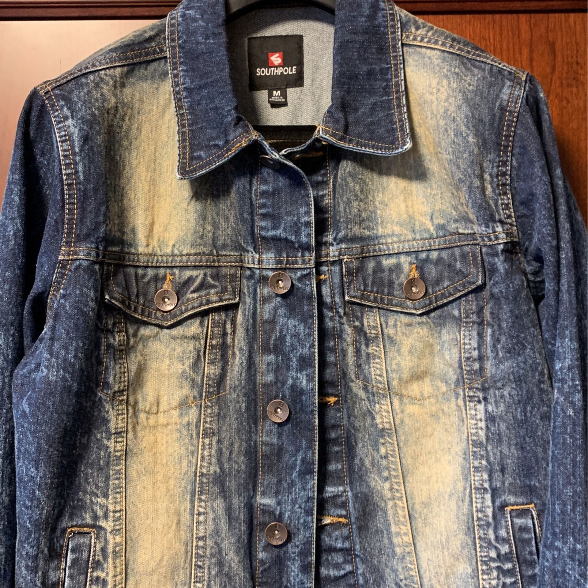 South Pole Premium Classic Stone Washed Denim Jacket Great Fitting Sportswear!