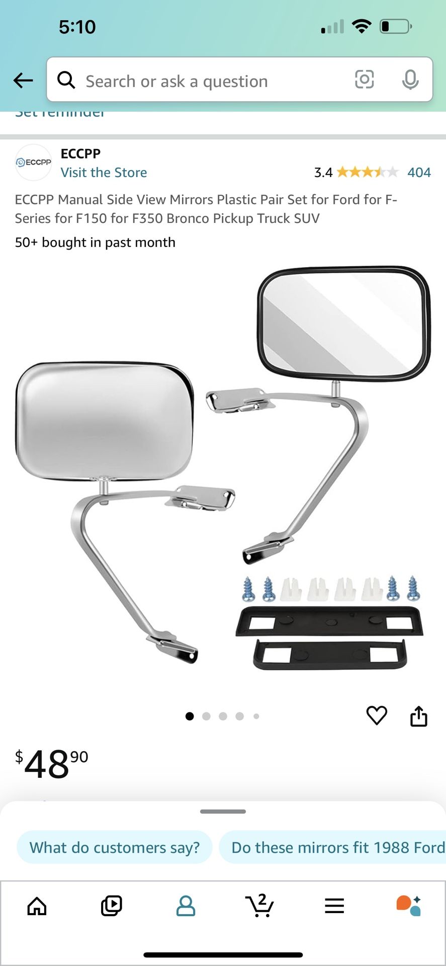 Manual Side View Mirrors