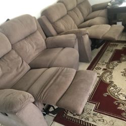 Two Couches With Reclining Feature 