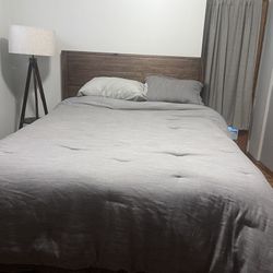 Queen size Panel Bed and a Mattress