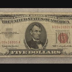 $5 1963. Vintage banknote USA