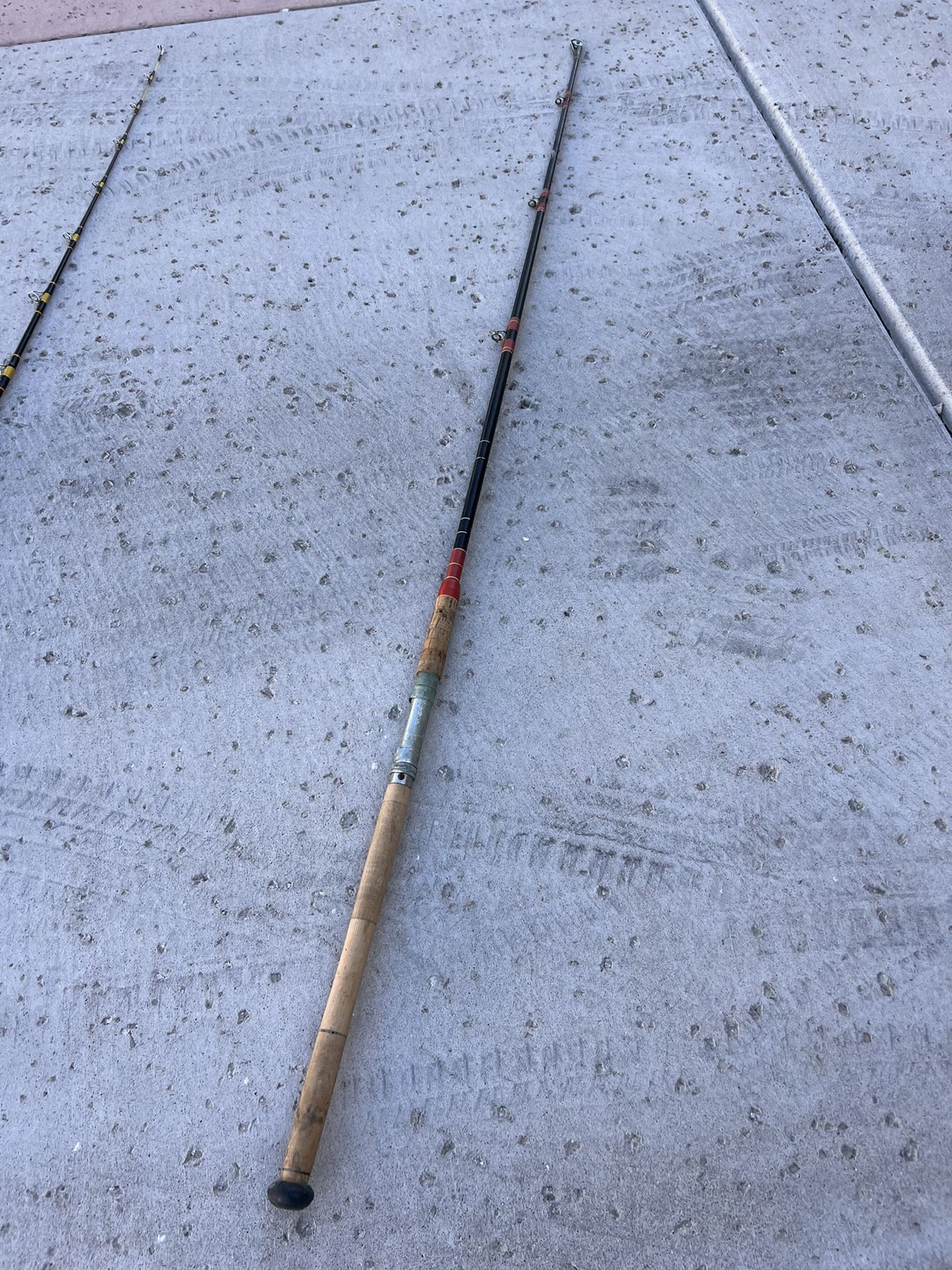 Vintage Galaxy Fiberglass Fishing Rod With Allan Guides and Roller Tip