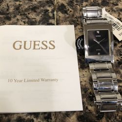 Men’s Guess Steel Diamond Bracelet Watch 