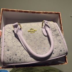 Purple coach purse
