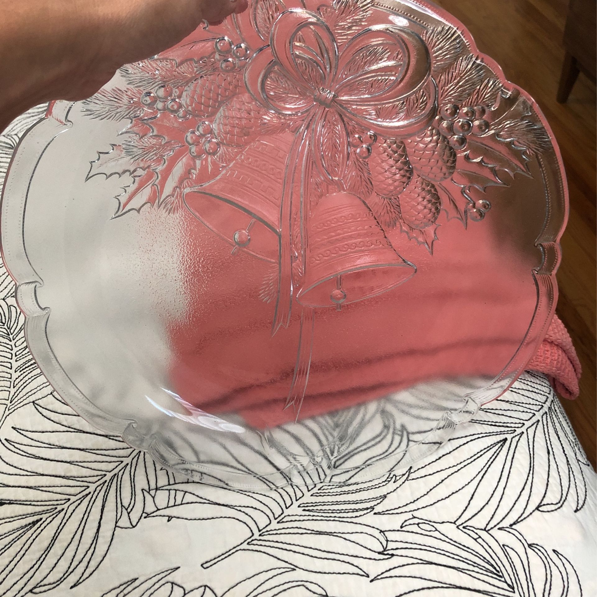 Holiday Glass Platter