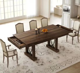 Dining Table Walnut Hardwood