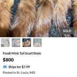 Fendi Mink Tail Scarf/Stole