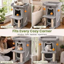 Cat tree tower scratching