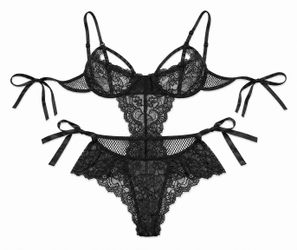 Black lace bodysuit lingerie (xtina)