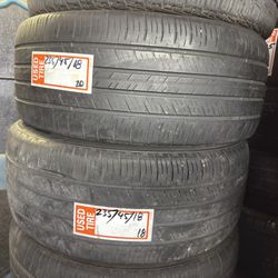 235/45/18 Two Tires Used In Good Condition 