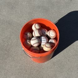 Bucket Of 50 Hardball Baseballs ⚾️ $65