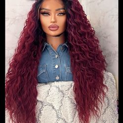 Human Hair Blended Lace Front Wig 