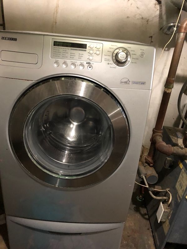Samsung Silver Care Washer and Dryer