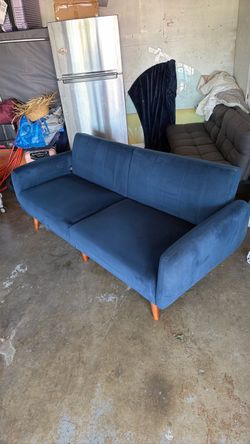 Blue Couch with usb charging