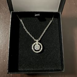 Bloomingdale’s - Round Halo Pendant Necklace (fashion Jewelry)