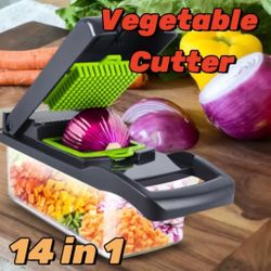New 14-in-1 Vegetable Cutter and Mandoline Slicer