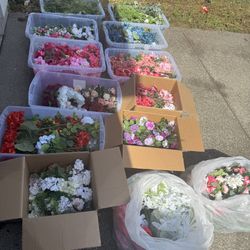 Huge Bundle Of artificial Flowers.