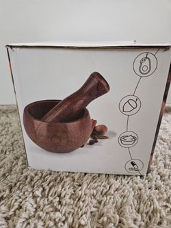 Wood Mortar Pestle