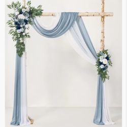 Dusty Blue Navy Flower Arch Decor Lings Moments