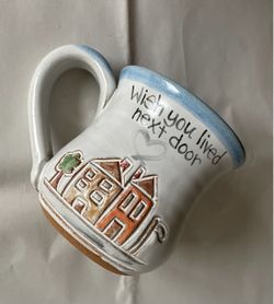12-oz “Wish You Lived Next Door” MudWorks Pottery Mug