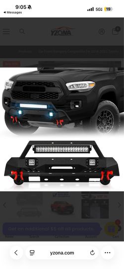 Front Bumper Compatible For 2016–2023 Toyota Tacoma 3rd Gen | Yzona  SKU:  XBCB-0042