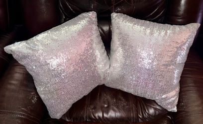 Iridescent Sequin Throw Pillows – Set of 2