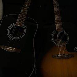 Fender Acoustic Guitar and Epiphone Guitar 