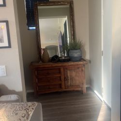 Mirror And Credenza 