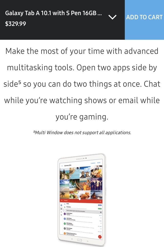 Samsung Galaxy Tab A 10.1” with S Pen