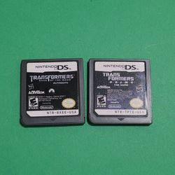 Transformers Dark of the Moon Autobots / Transformers Prime Nintendo DS Lot Of 2.