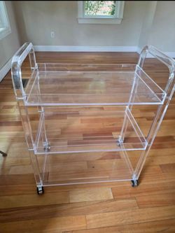 Lucite / Acrylic bar cart