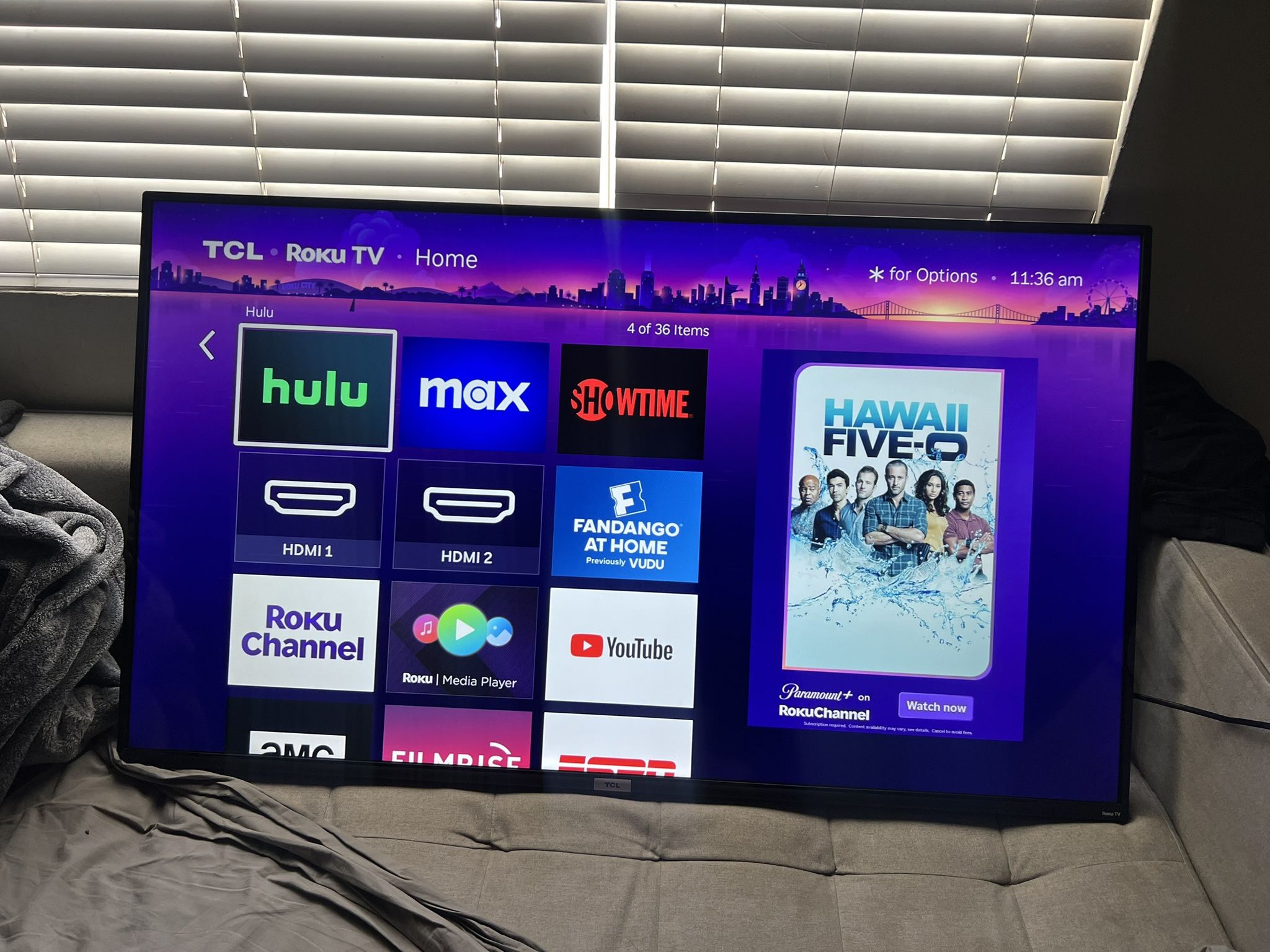 55 Inch 4K Roku TCL Smart TV