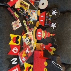 Mickey Mouse Party Supplies For 1 Year Birthday Party