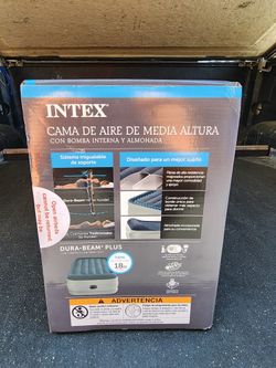 Intex Elevated 18 Premium Comfort Twin Air Mattress With Internal