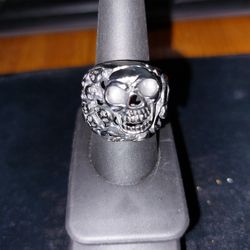 Stainless Steel Skull Ring Sz9.   20mm