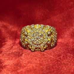 10k Yellow Gold Diamond Round Ring 2.54 ctw