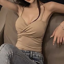 Twist and Turn Tan Crop Top