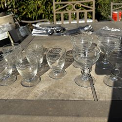 Vintage Crystal Drinking Cups 