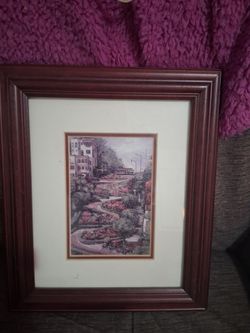 Framed San Francisco Street Scene Print