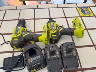 Ryobi drill set - 2 drills 2 batteries and charger like new
