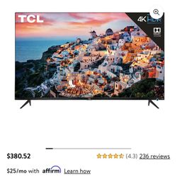 TCL 43” 5 Series 4K Roku tv