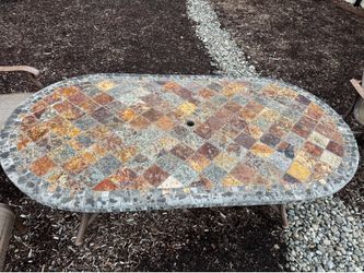 Outdoor stone table