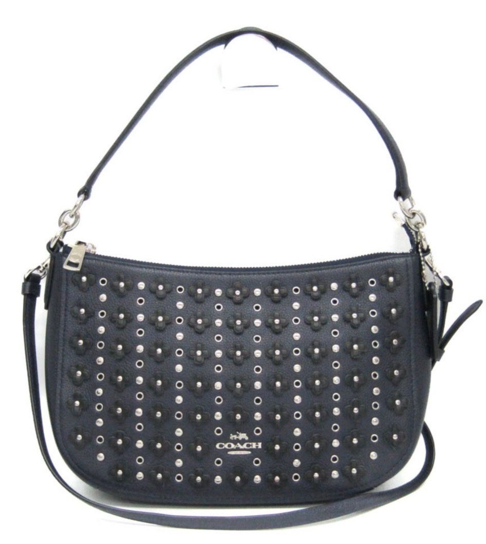 Coach Navy Blue Leather Crossbody Bag